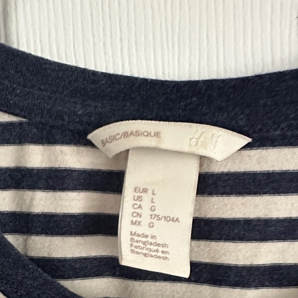 H&M Navy and White Striped Tee - Picture 2 of 3
